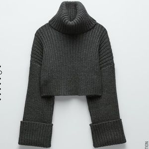 Zara Cropped Knit Sweater
